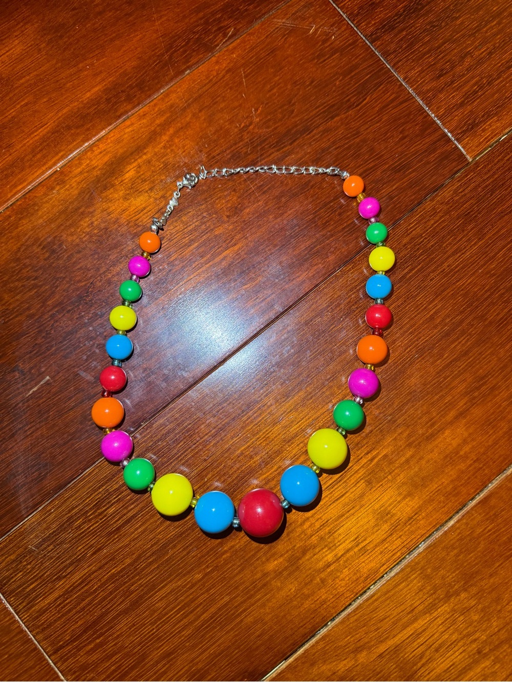 Kids Multicolor Beaded Necklace - Bright Rainbow Fashion Accessory
